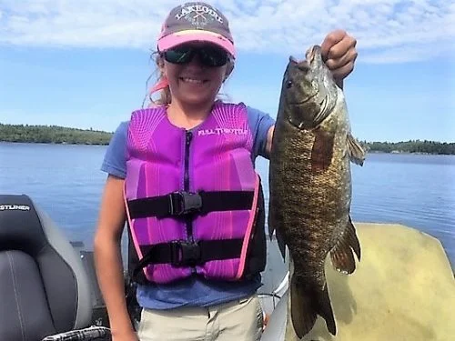 Bass Catch with Fishing Gear