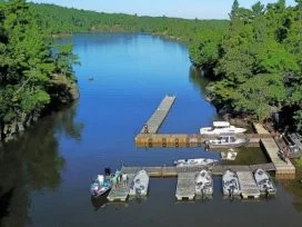Overhead View of Crow Rock Docks